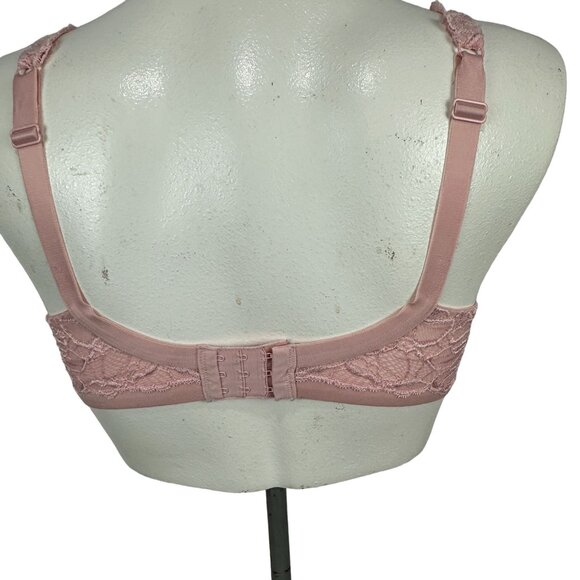 Bali Pink Lace Underwire Bra 38D Adjustable Straps & Hook Closure - Picture 4 of 6